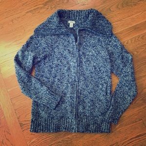 LLBean full zip cardigan XS